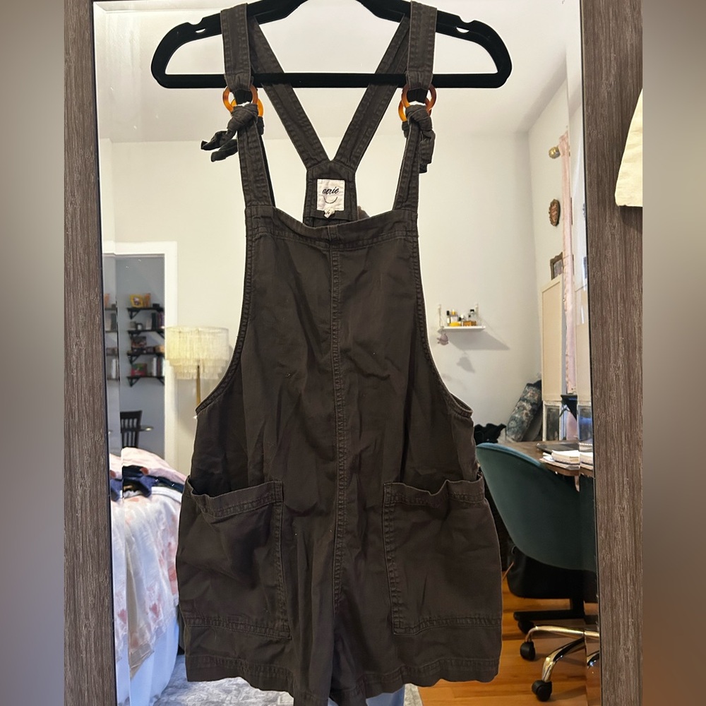 Aerie cotton romper short overalls